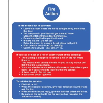 Fire Action Notice (Stay Put) for Flats