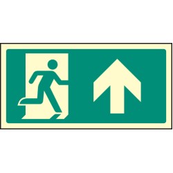 Intermediate Fire Exit Marker - Arrow Up / Straight On