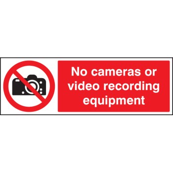 No Cameras Or Video Recording Equipment