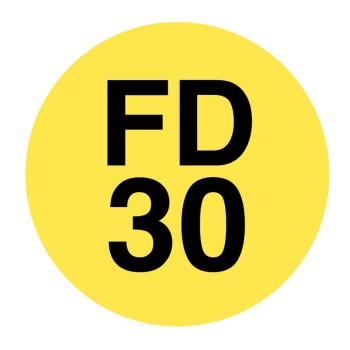 FD30 - Fire Door ID Tag