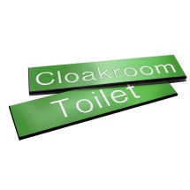 Engraved Sign with Adhesive Back - Green