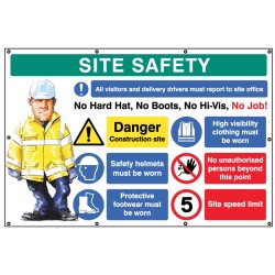 No Hat, No Boots, no Hi-vis, No job Banner