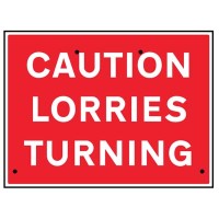 Re-Flex Sign - Caution - Lorries Turning