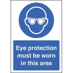 A4 Eye Protection Must be Worn