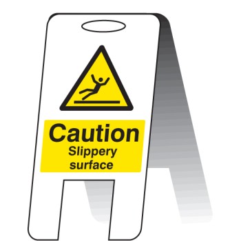 Caution - Slippery Surface - Lightweight Self Standing Sign