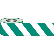 Self Adhesive Hazard Tape - 33m x 50mm - Green / White