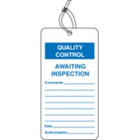 Quality Control Tag - Awaiting Inspection (Pack of 10)