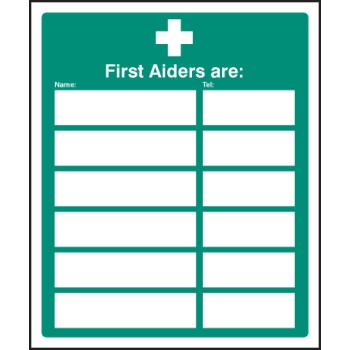 First Aiders Are (Space for 6)