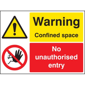 Warning - Confined Space - No Unauthorised Entry