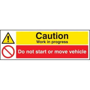 Caution - Work in Progress Do Not Start Or Move Vehicle